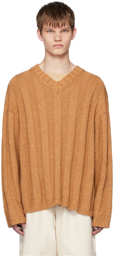 Photo: HOPE Brown Contra Sweater