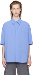 Solid Homme Blue Crinkled Shirt
