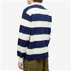 Human Made Men's Rugby Knit Sweater in Navy