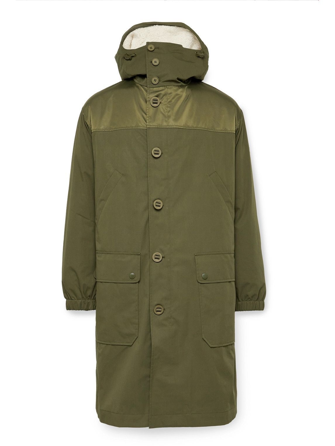 Photo: Yves Salomon - Cotton-Blend Parka with Detachable Shearling and Shell Hooded Down Liner - Green