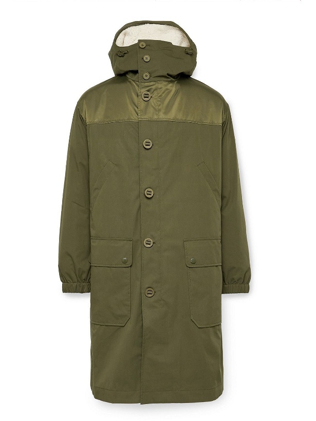 Photo: Yves Salomon - Cotton-Blend Parka with Detachable Shearling and Shell Hooded Down Liner - Green