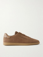 Zegna - 232 Leather-Trimmed Suede Sneakers - Brown