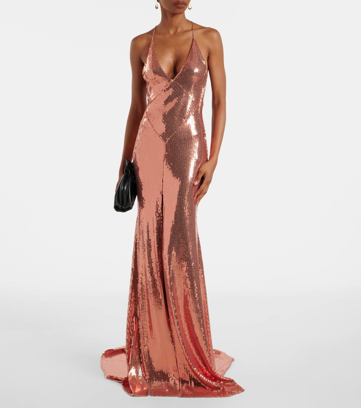 Alex Perry Open-back sequined gown