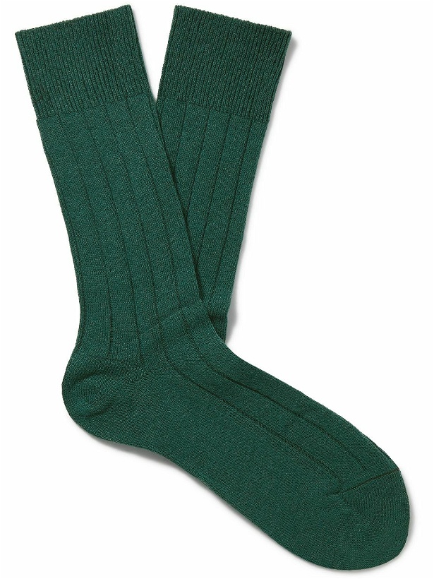 Photo: Falke - Lhasa Ribbed-Knit Socks - Green
