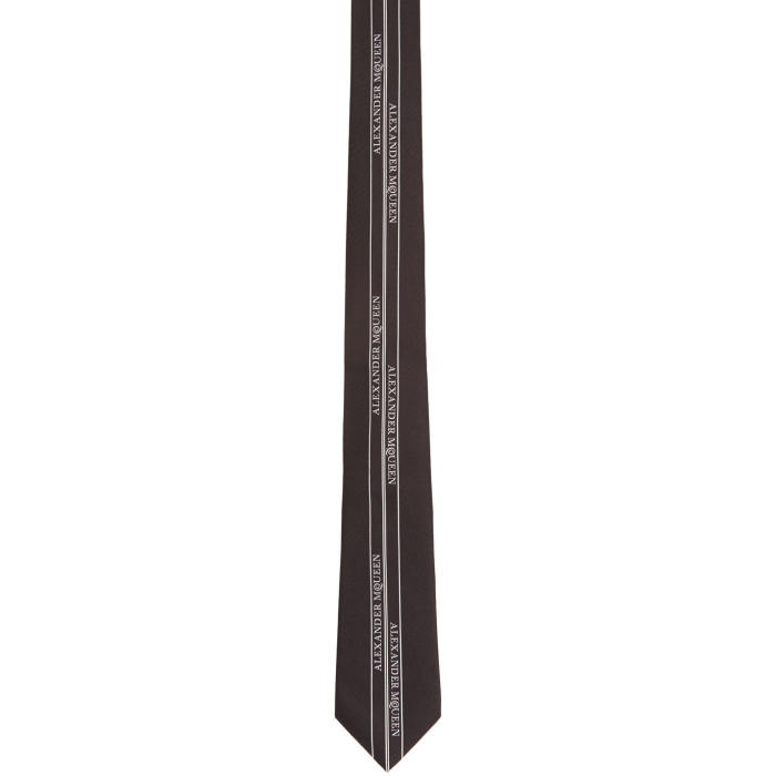 Photo: Alexander McQueen Black Selvedge Stripe Tie
