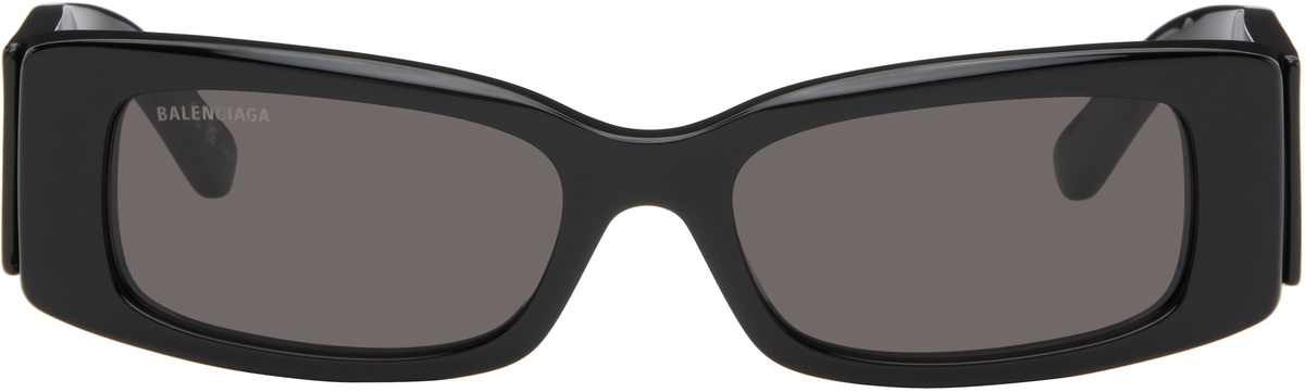 Balenciaga Black Reverse Xpander Rectangle Sunglasses Balenciaga