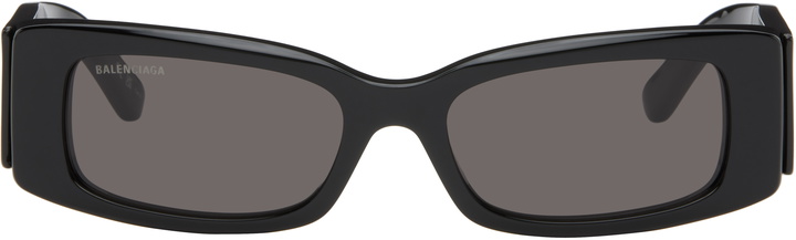Photo: Balenciaga Black Rectangular Sunglasses