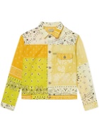 KAPITAL - Patchwork Bandana-Print Cotton Jacket - Yellow