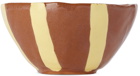 Harlie Brown Studio Terracotta & Yellow Stripe Delight Cereal & Dessert Bowl