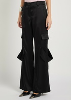 Courrèges Utility Chaps Satin Trousers Black