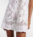 Juliet Dunn Embroidered cotton minidress