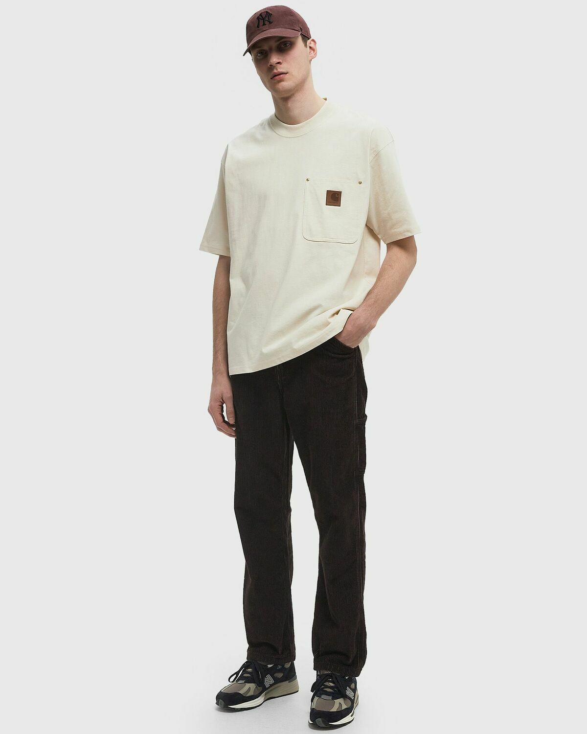 Carhartt WIP S/S Eldon Pocket Tee Beige Mens Shortsleefe Carhartt WIP