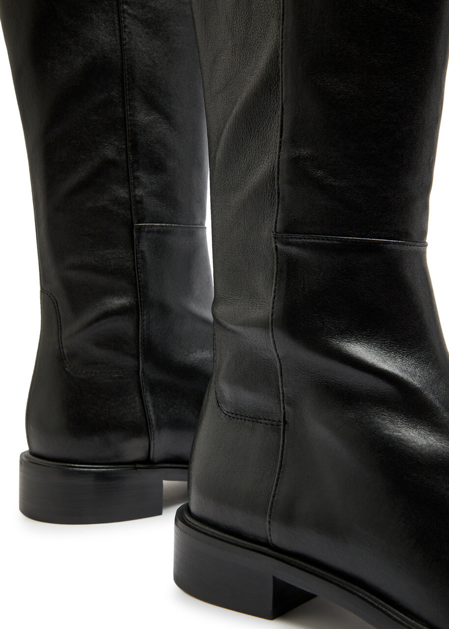 Stuart Weitzman 5050 Gisele Leather Knee-high Boots Black