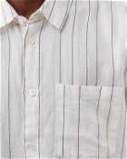 Wood Wood Thor Cotton Linen Shirt White - Mens - Shortsleeves