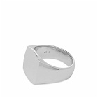 Tom Wood Men's Cushion Polished Ring in Silver