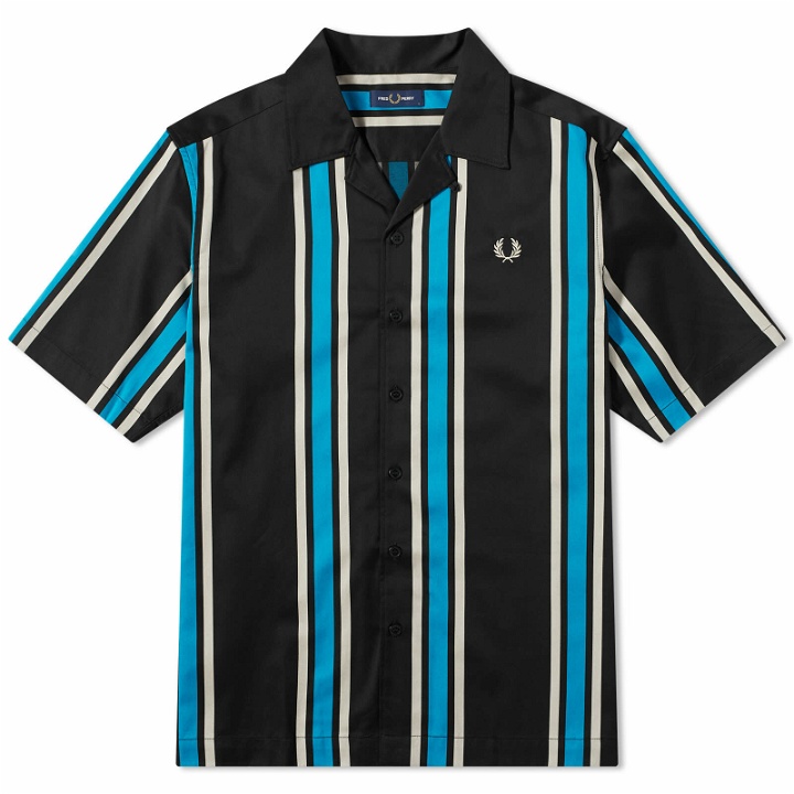 Photo: Fred Perry Men's Stripe Vacation Shirt in Black/Blue