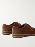 Brunello Cucinelli - Suede Derby Shoes - Brown