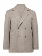 Stòffa - Unstructured Double-Breasted Wool Suit Jacket - Brown