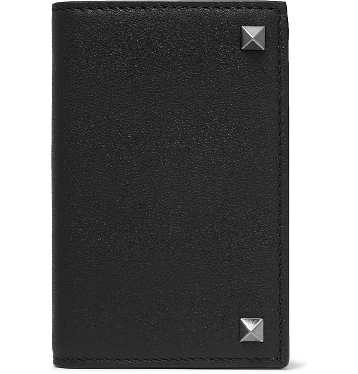 Photo: Valentino - Valentino Garavani Rockstud Leather Bifold Cardholder - Black