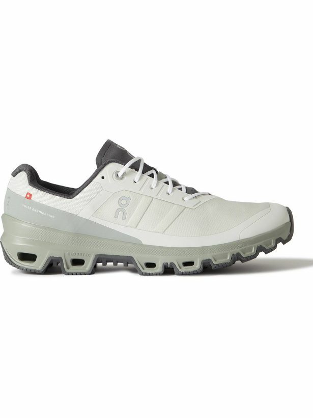 Photo: ON - Cloudventure Rubber-Trimmed Mesh Running Sneakers - Gray