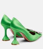Amina Muaddi Begum embellished satin pumps