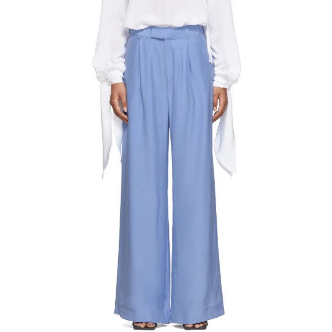 Pyer Moss Blue Wide Leg Trousers