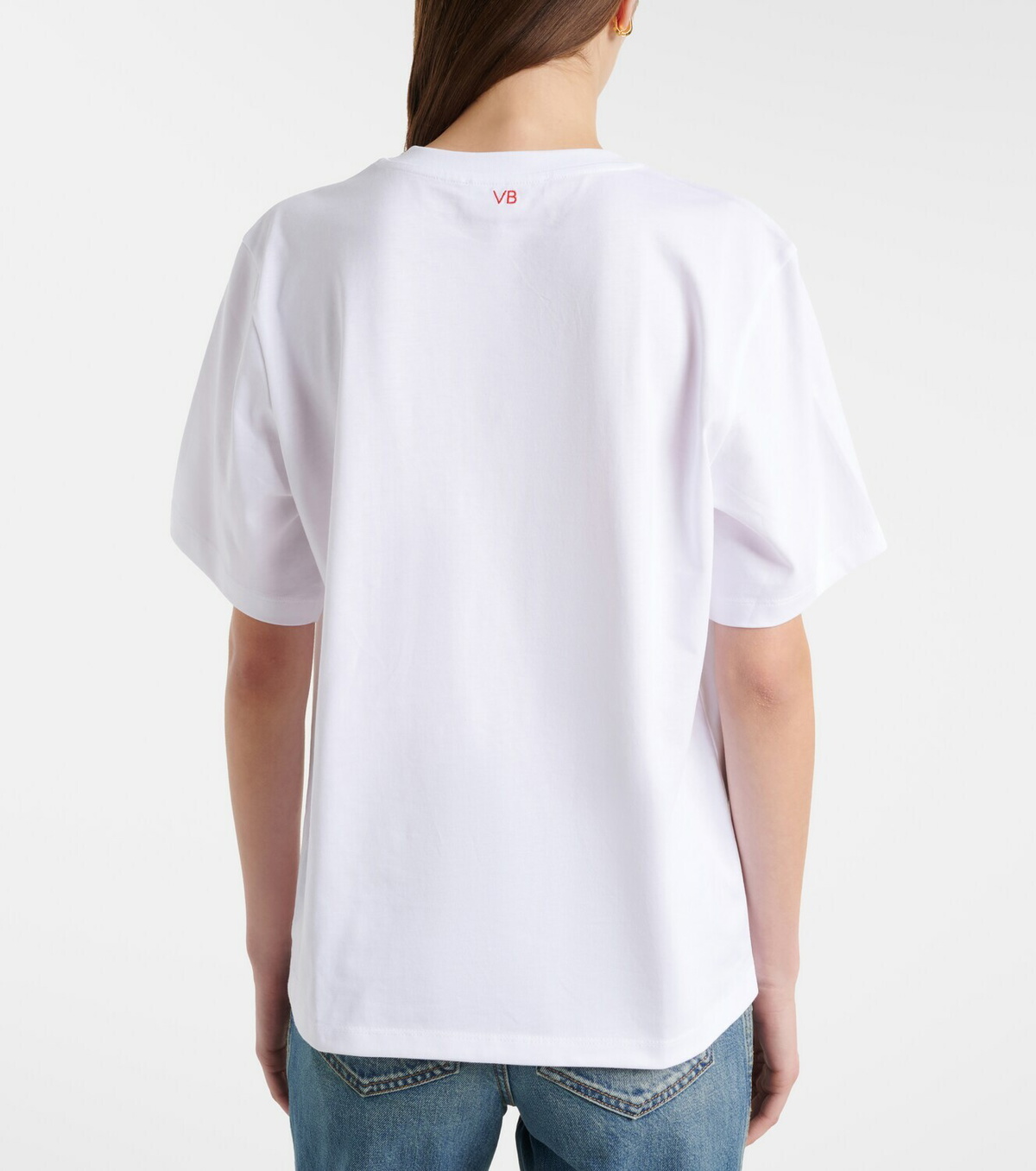 Victoria Beckham Printed cotton jersey T-shirt