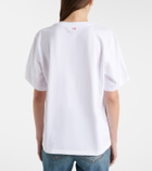 Victoria Beckham Printed cotton jersey T-shirt