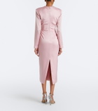 Rachel Gilbert Oryx embellished crêpe satin cocktail dress
