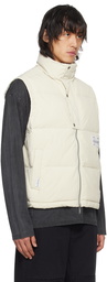 Izzue Off-White Patch Down Vest