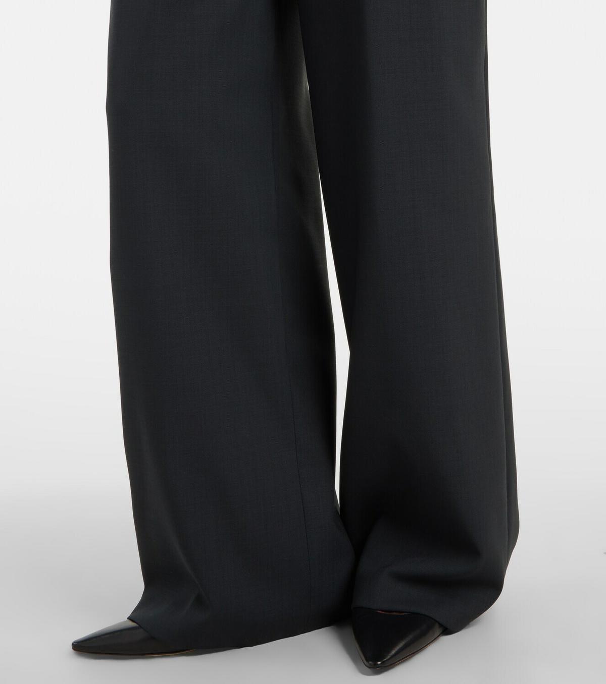 Ami Paris High-rise virgin wool twill pants