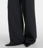 Ami Paris High-rise virgin wool twill pants