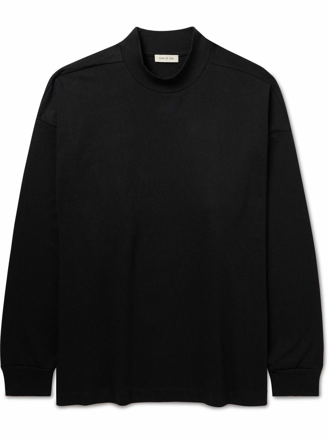 Photo: Fear of God - Logo-Appliquéd Cotton-Jersey Pyjama T-Shirt - Black