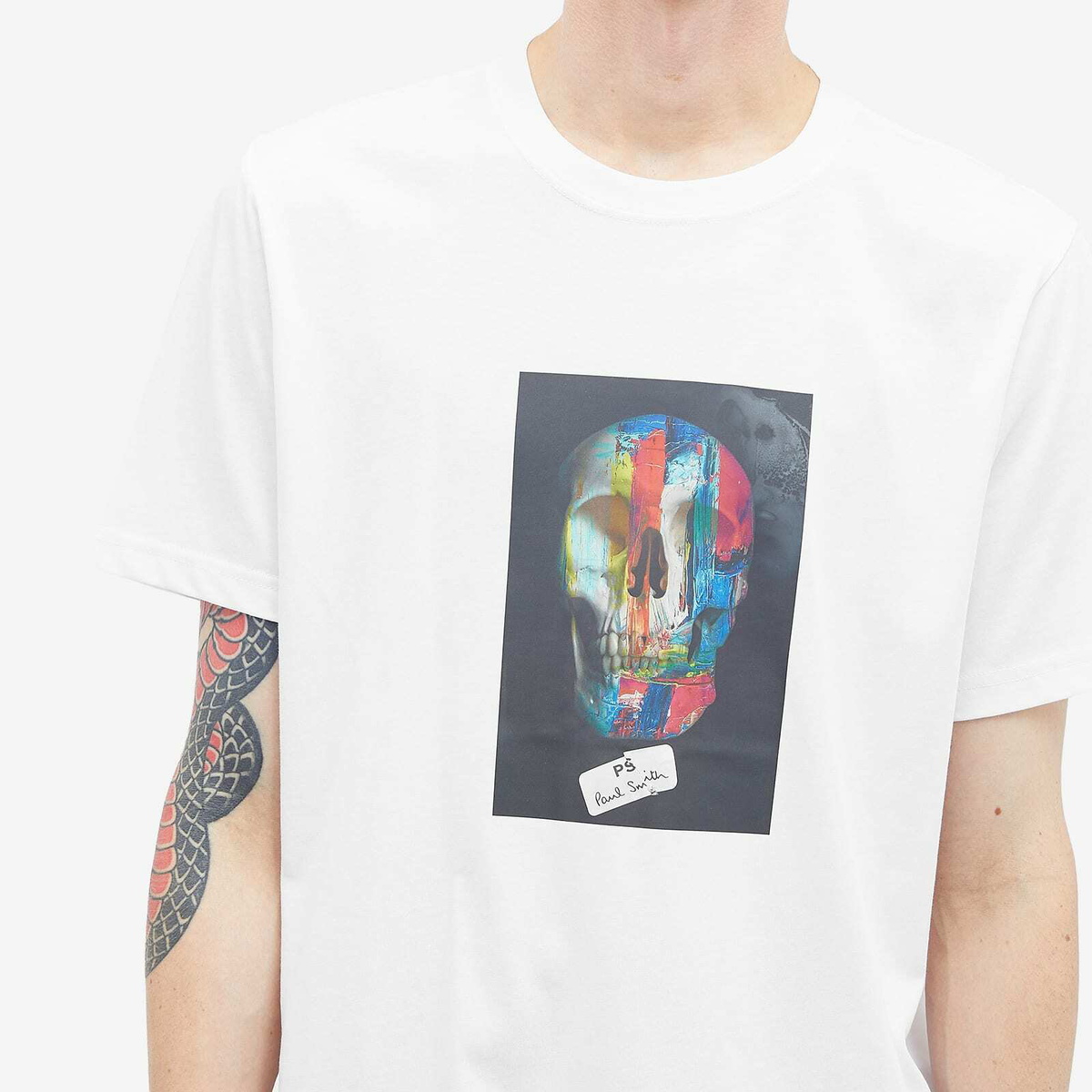 Paul Smith Men's Skull T-Shirt in White Paul Smith