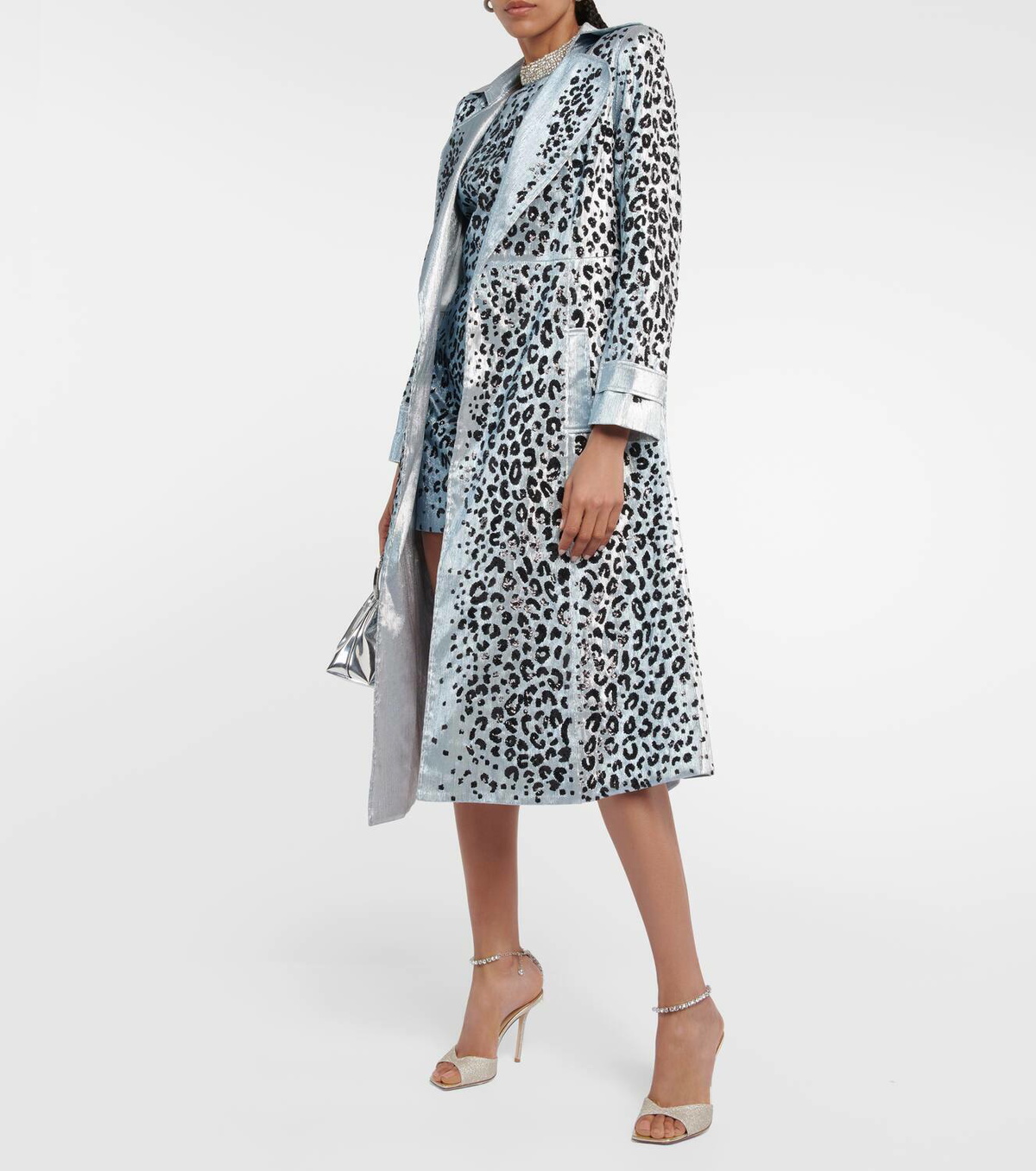 Miss Sohee Leopard-print trench coat