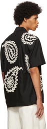 Awake NY Black Embroidered Paisley Shirt