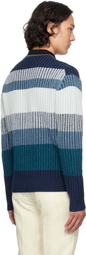 PS by Paul Smith Blue Striped Sweater