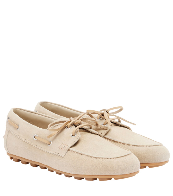 Photo: Hogan H693 suede boat shoes