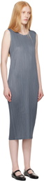 PLEATS PLEASE ISSEY MIYAKE Blue Monthly Colors May Maxi Dress