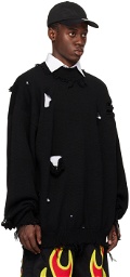VETEMENTS Black Distressed Sweater