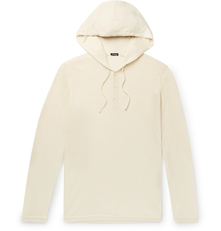 Photo: Kiton - Slim-Fit Cashmere and Silk-Blend Hooded Sweater - Neutrals