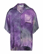 Msgm Mens Shirt in Purple