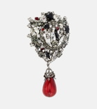 Saint Laurent Crystal-embellished clip-on earrings