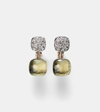 Pomellato Nudo 18kt rose and white gold earrings with prasiolites and diamonds