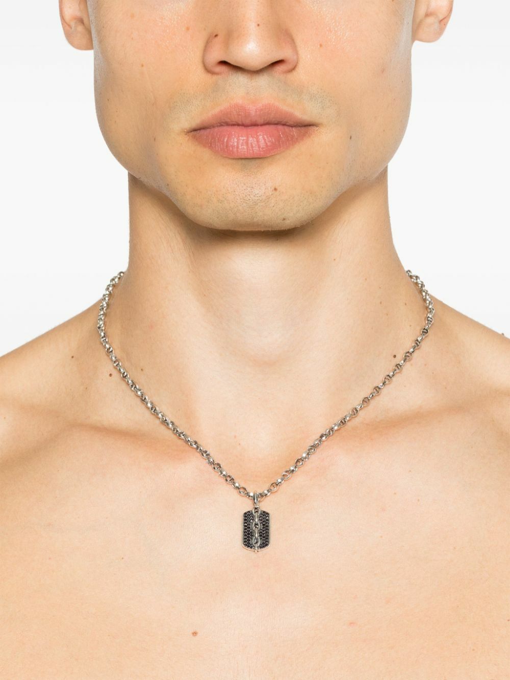 Stephen Webster Sterling Silver Thorn Medium Razer Tag Necklace