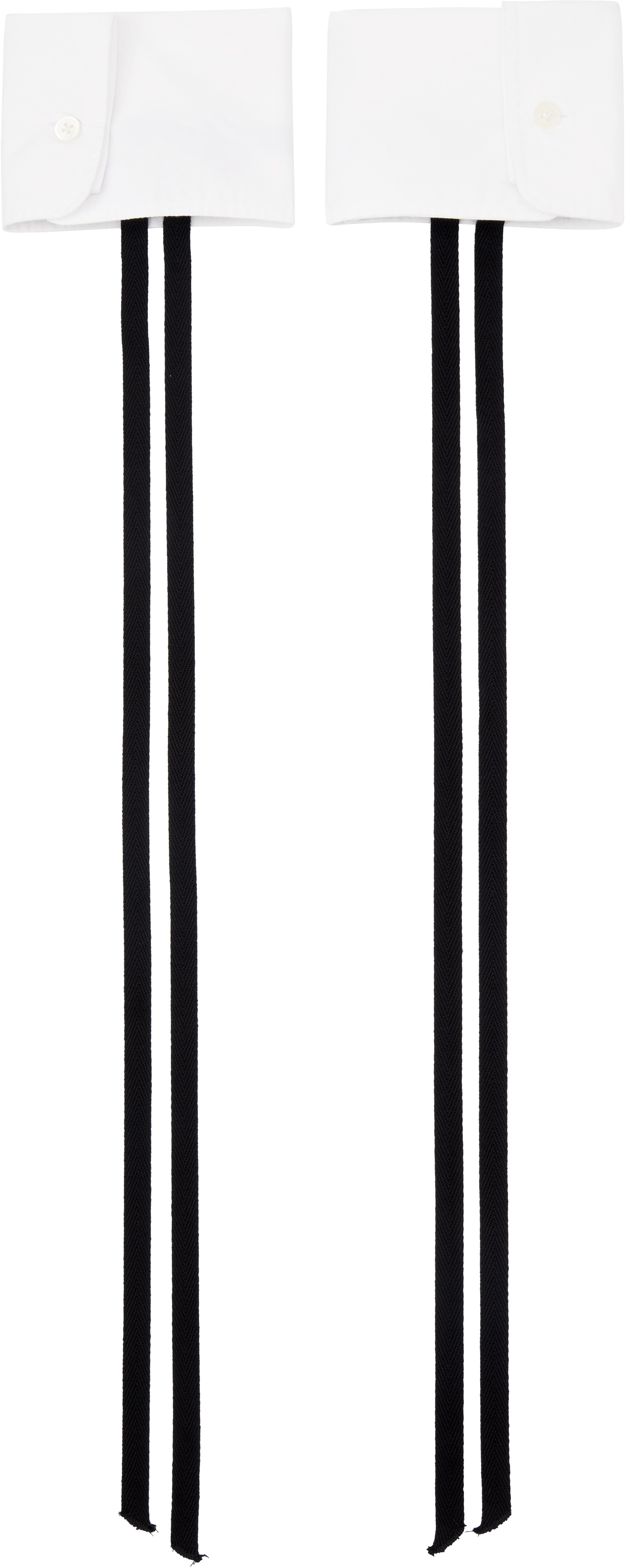 Ann Demeulemeester White Paal Shirt Cuffs Bracelet