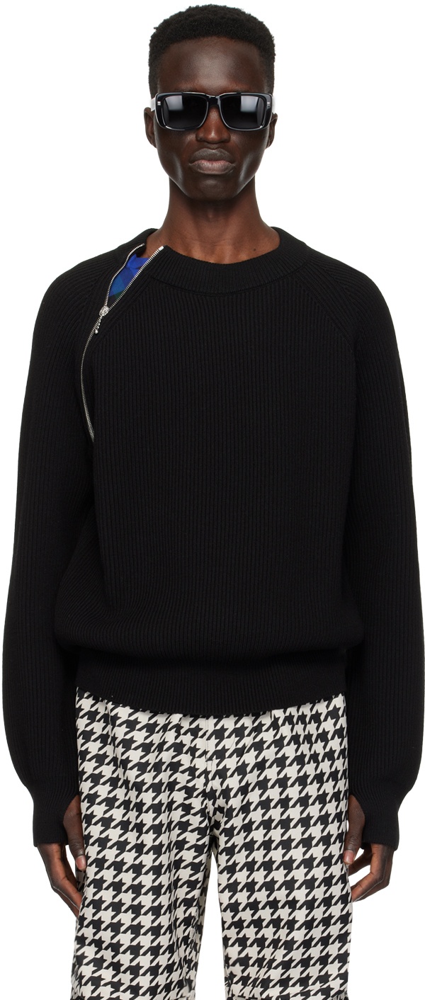 Photo: Burberry Black Ribbed Sweater