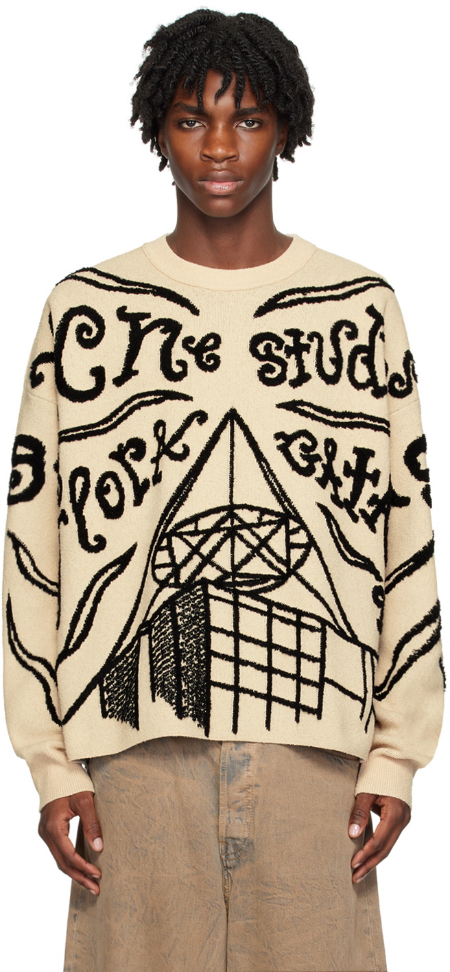 Acne Studios(Acne)◆Squirrel Jacquard Distressed/XS/ウール/BLK/FN-WN-KNIT000485 Acne Studios(Acne)◇Squirrel Jacquard Distressed/XS/ウール
