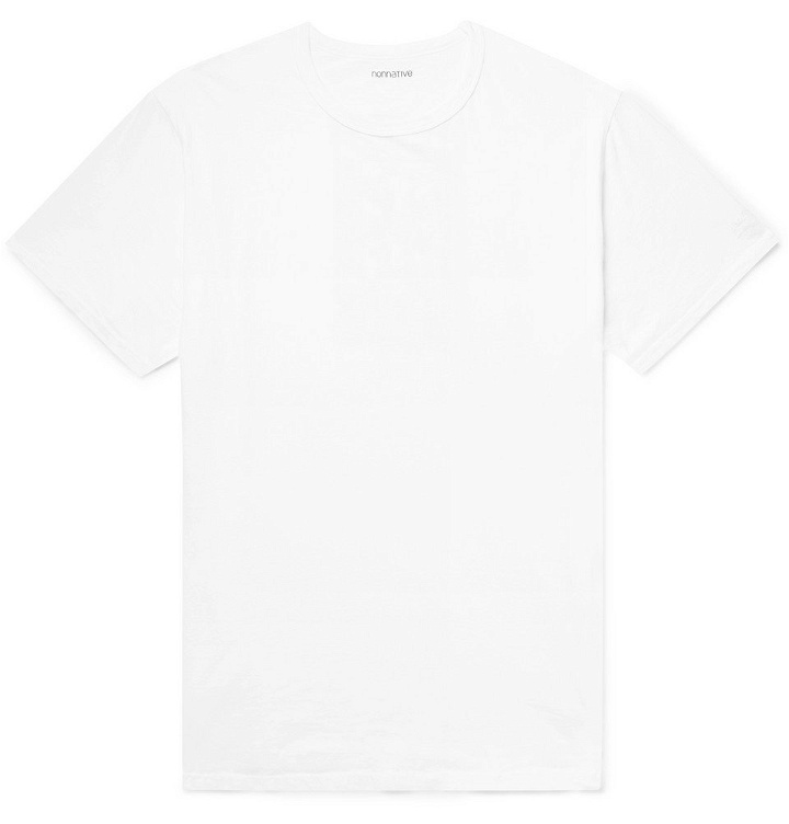 Photo: nonnative - Stamp Printed Cotton-Jersey T-Shirt - White