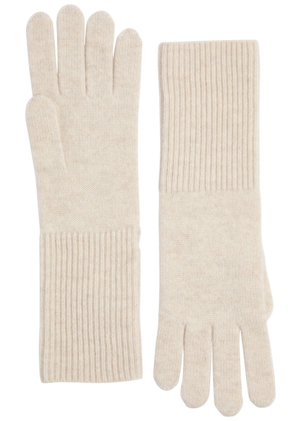 Photo: Loop Cashmere Cashmere Gloves - Cream - One Size